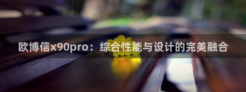 bbin视讯平台官网版最新：欧博信x90pro：综合性能与设计的完美融合